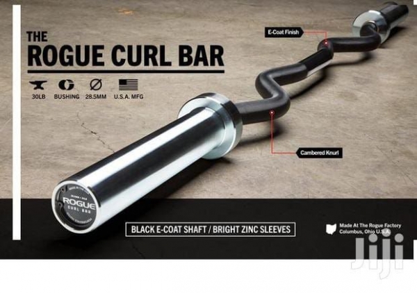 Rogue Rackable E-Z Curl Bar with Zinc Sleeves